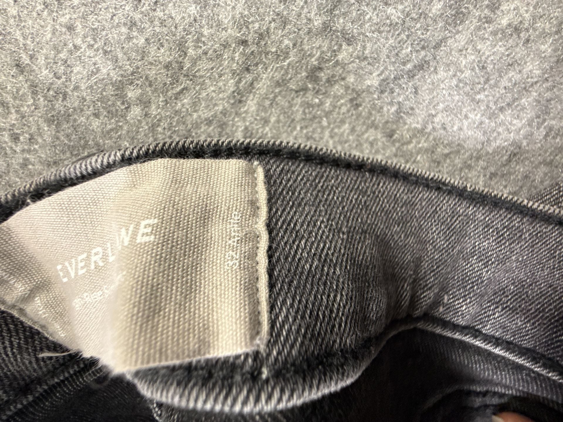 Everlane High-Rise Slim-Straight Jeans Size 32 Ankle Grey 5