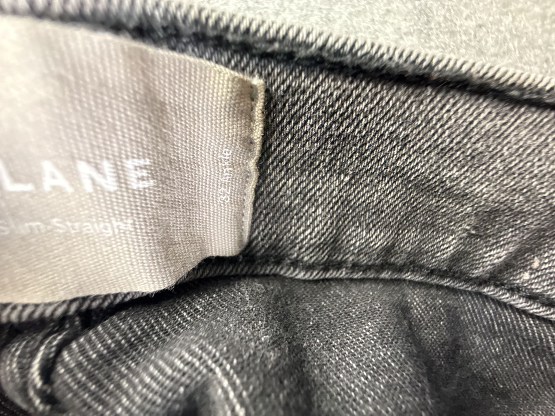 Everlane High-Rise Slim-Straight Jeans Size 32 Ankle Grey 6