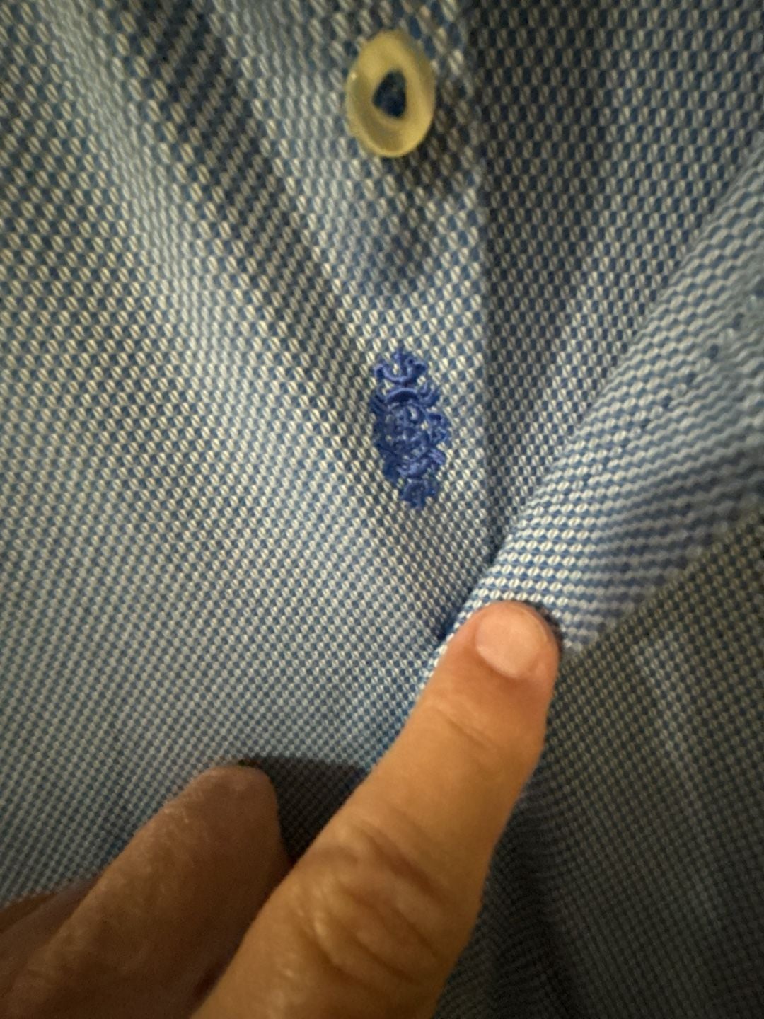 Robert Graham Dress Shirt Size 42 16.5 Blue Patterned Long Sleeve 2