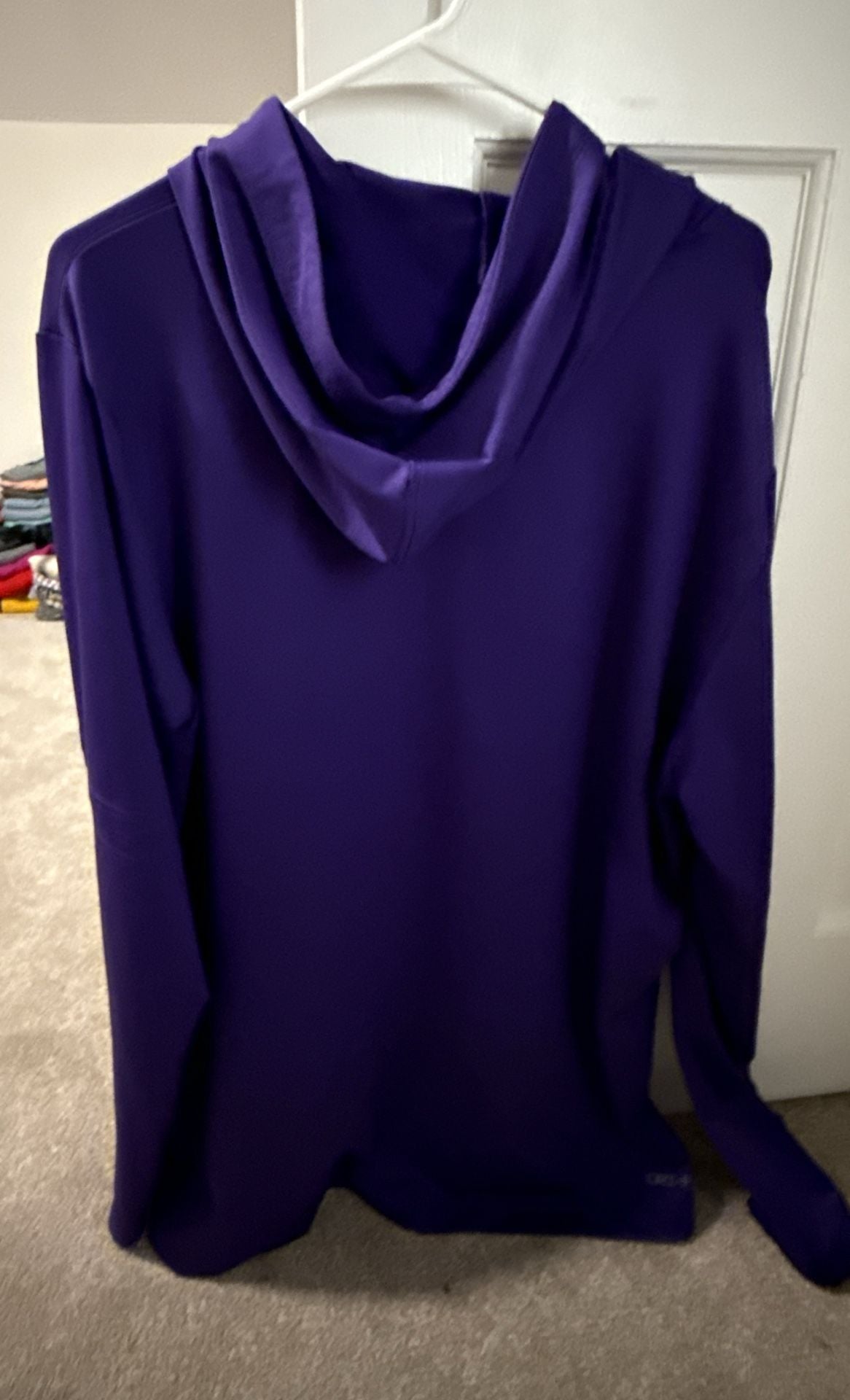 Nike LSU Tigers Dri-FIT Long Sleeve Hoodie Size XL Purple 5