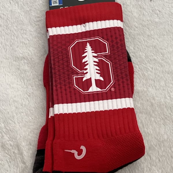 Strideline Stanford Cardinal Crew Socks Size M/L Premium Red NCAA