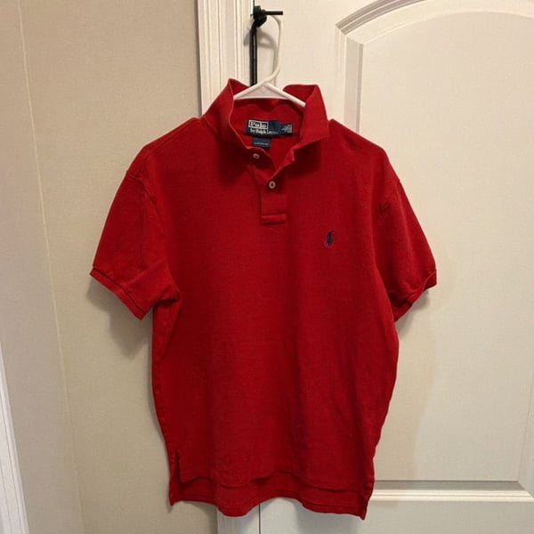 Polo Ralph Lauren Custom Fit Polo Shirt Size L Red