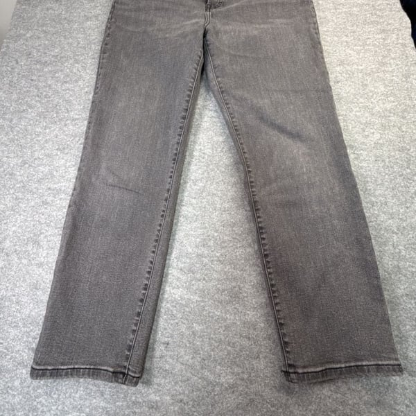 Everlane High-Rise Slim-Straight Jeans Size 32 Ankle Grey