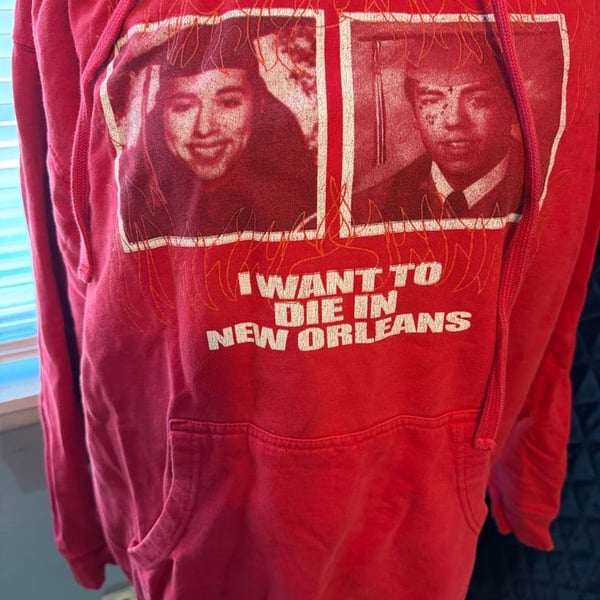 G59 Records I Want To Die In New Orleans Red Hoodie