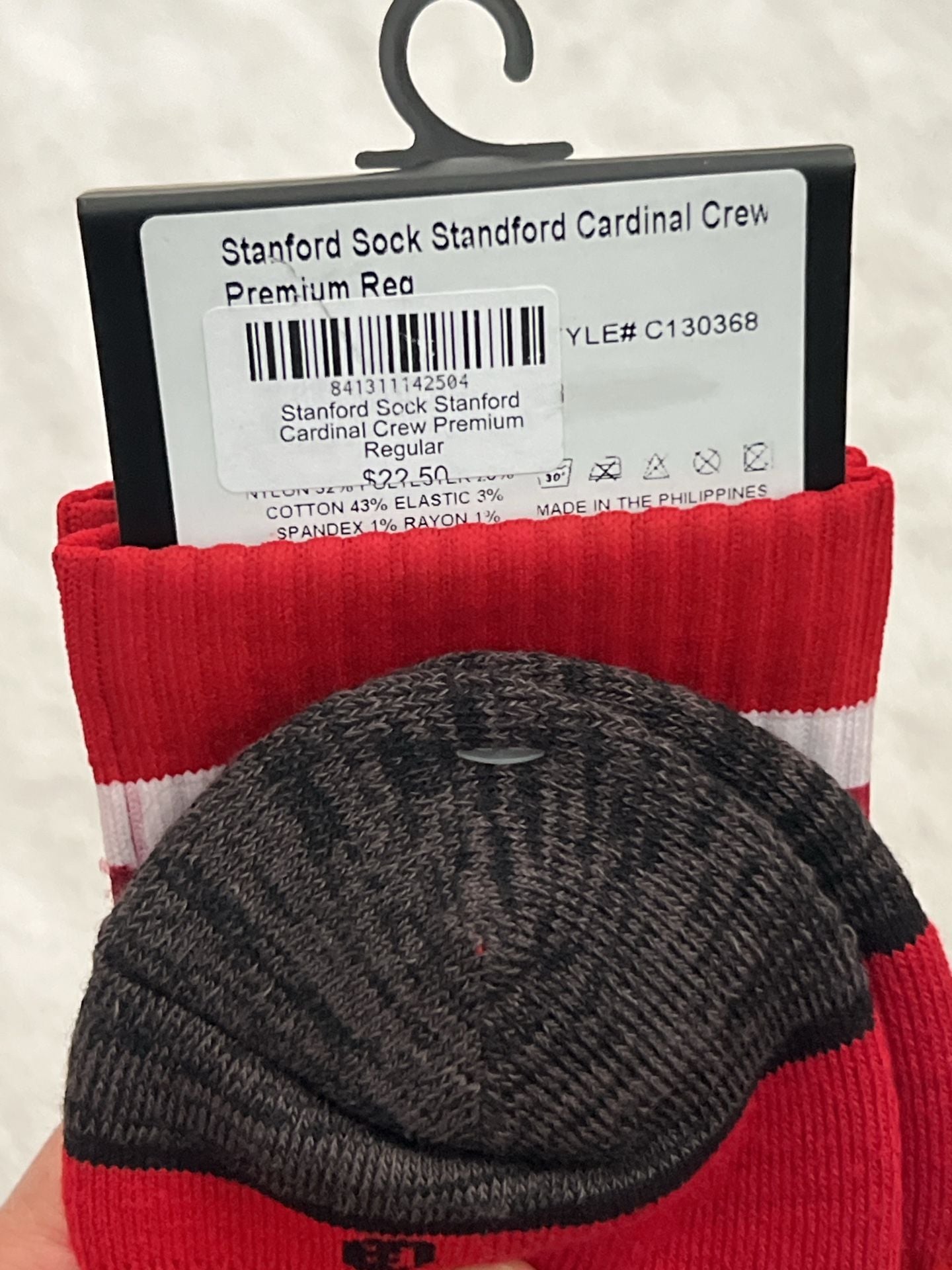 Strideline Stanford Cardinal Crew Socks Size M/L Premium Red NCAA 4