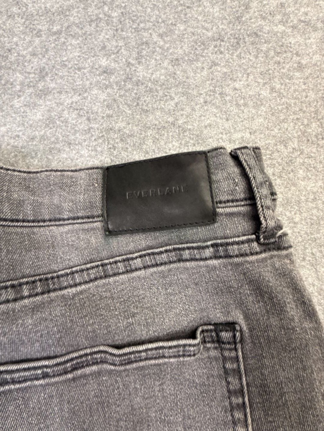 Everlane High-Rise Slim-Straight Jeans Size 32 Ankle Grey 8