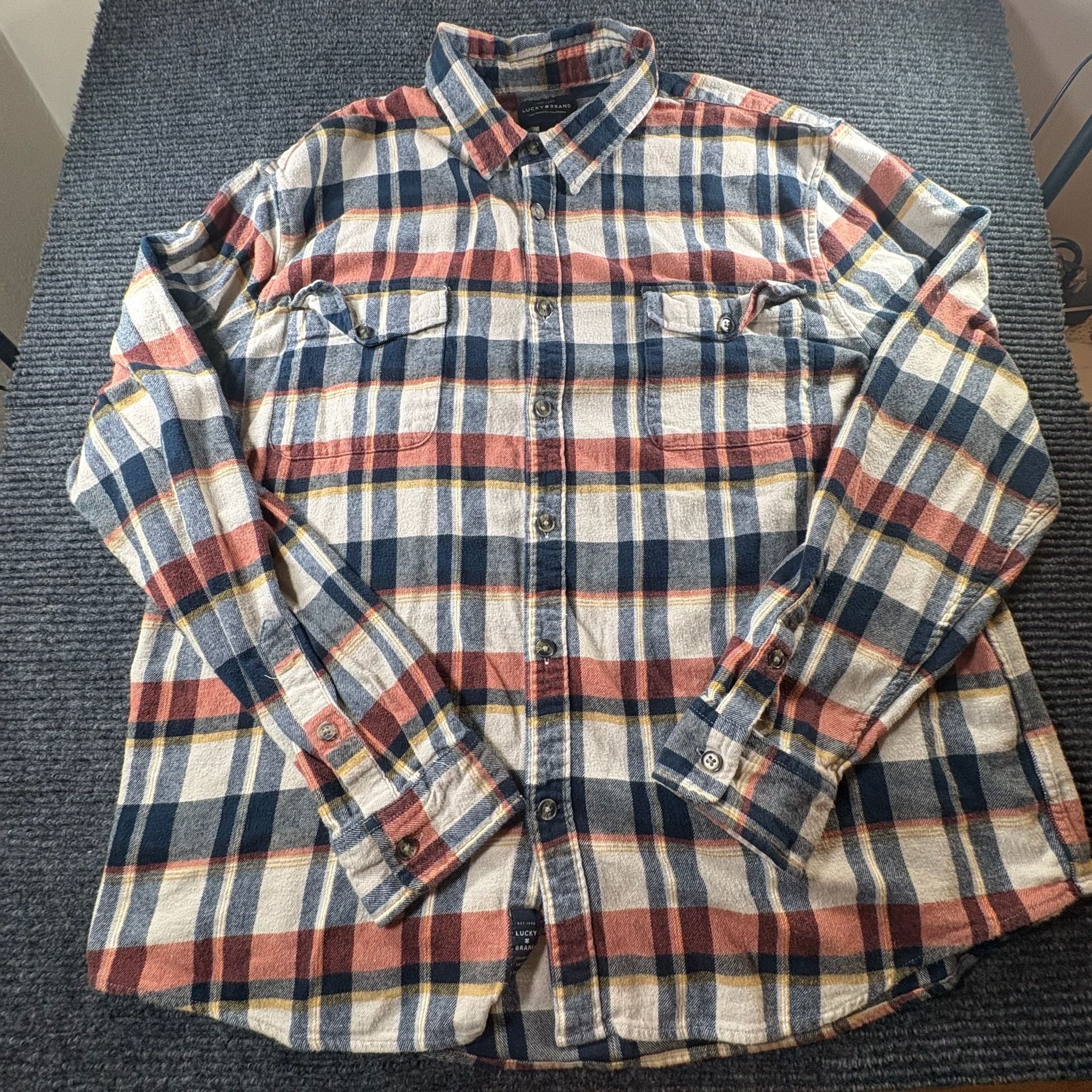 Lucky Brand Plaid Flannel Long Sleeve Shirt 2