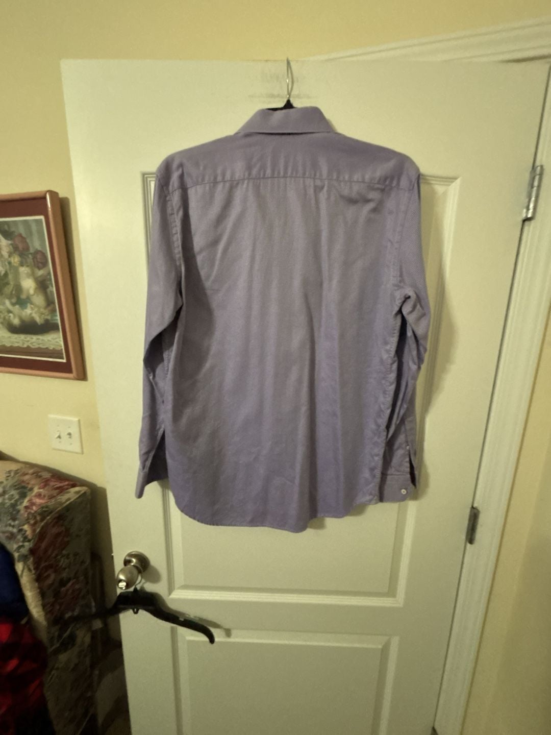 Robert Graham Dress Shirt Purple Geometric Long Sleeve Button Up 7