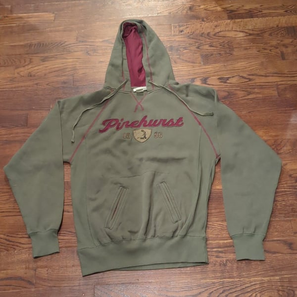 Artisans Pinehurst Golf Hoodie Size M Green Pullover Sweatshirt Souvenir
