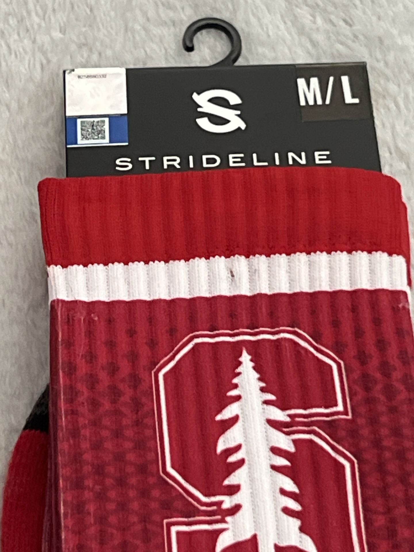 Strideline Stanford Cardinal Crew Socks Size M/L Red White Premium 2