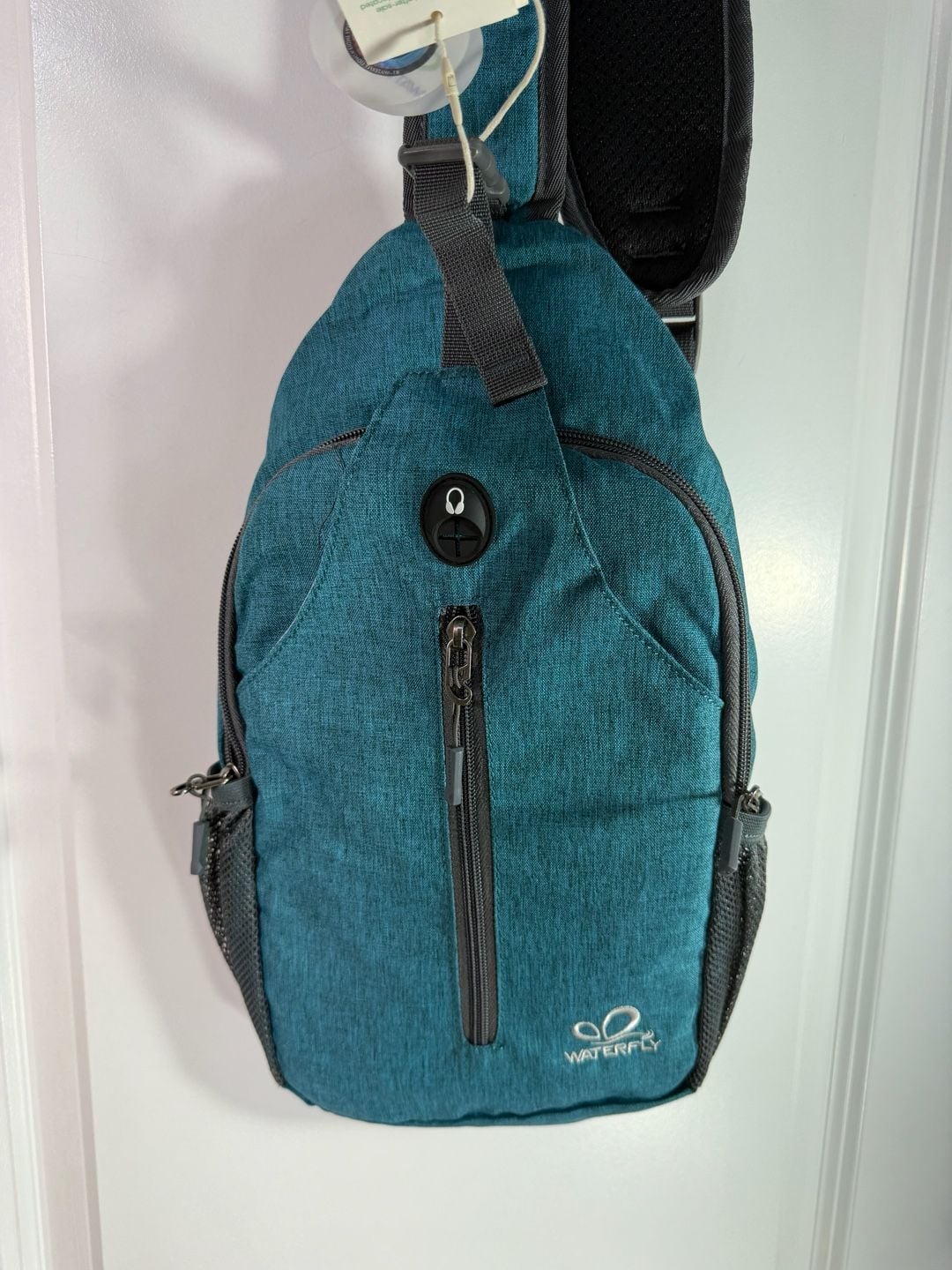 WATERFLY Crossbody Sling Backpack Teal Hiking Daypack 5