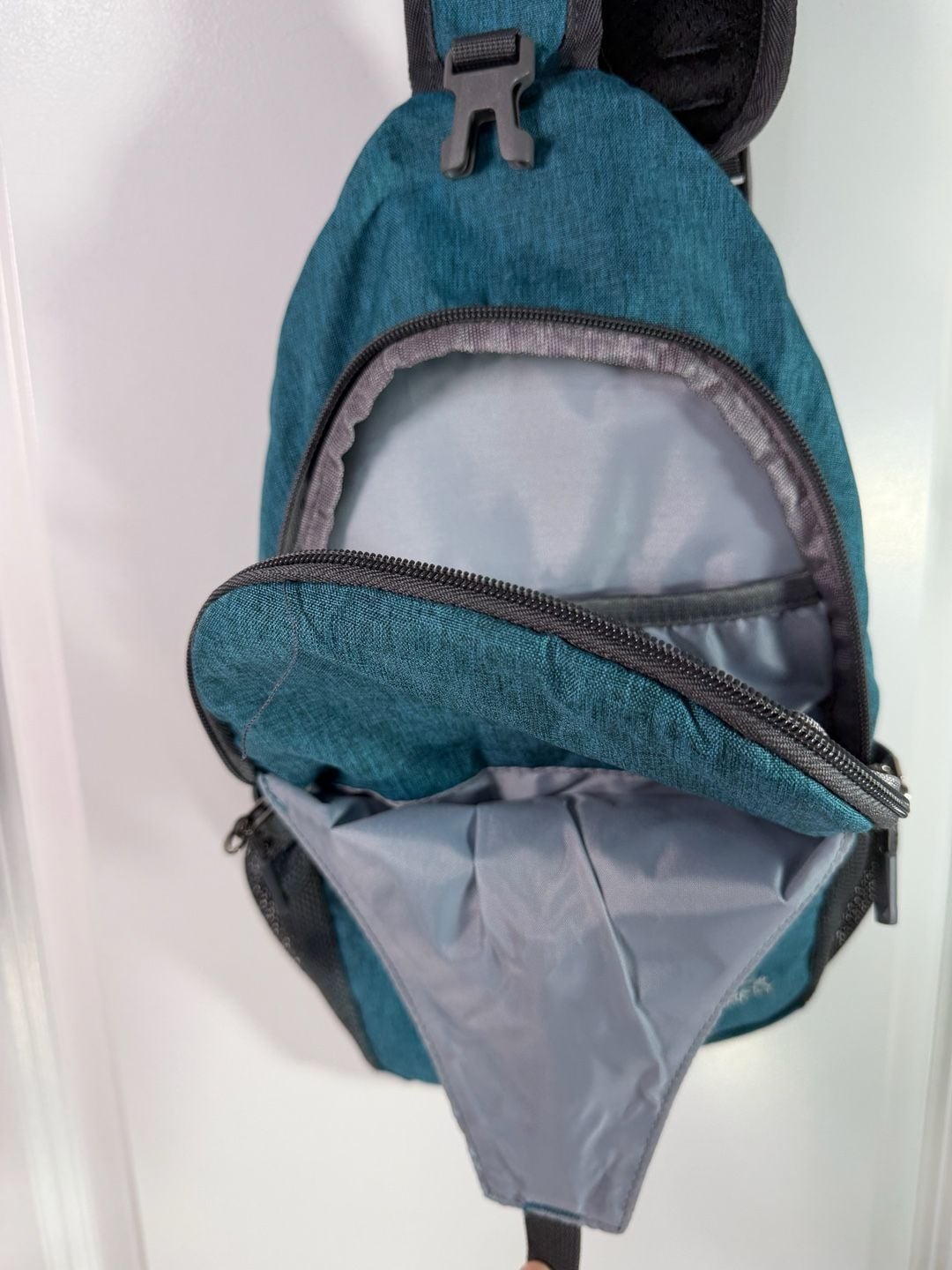 WATERFLY Crossbody Sling Backpack Teal Hiking Daypack 6