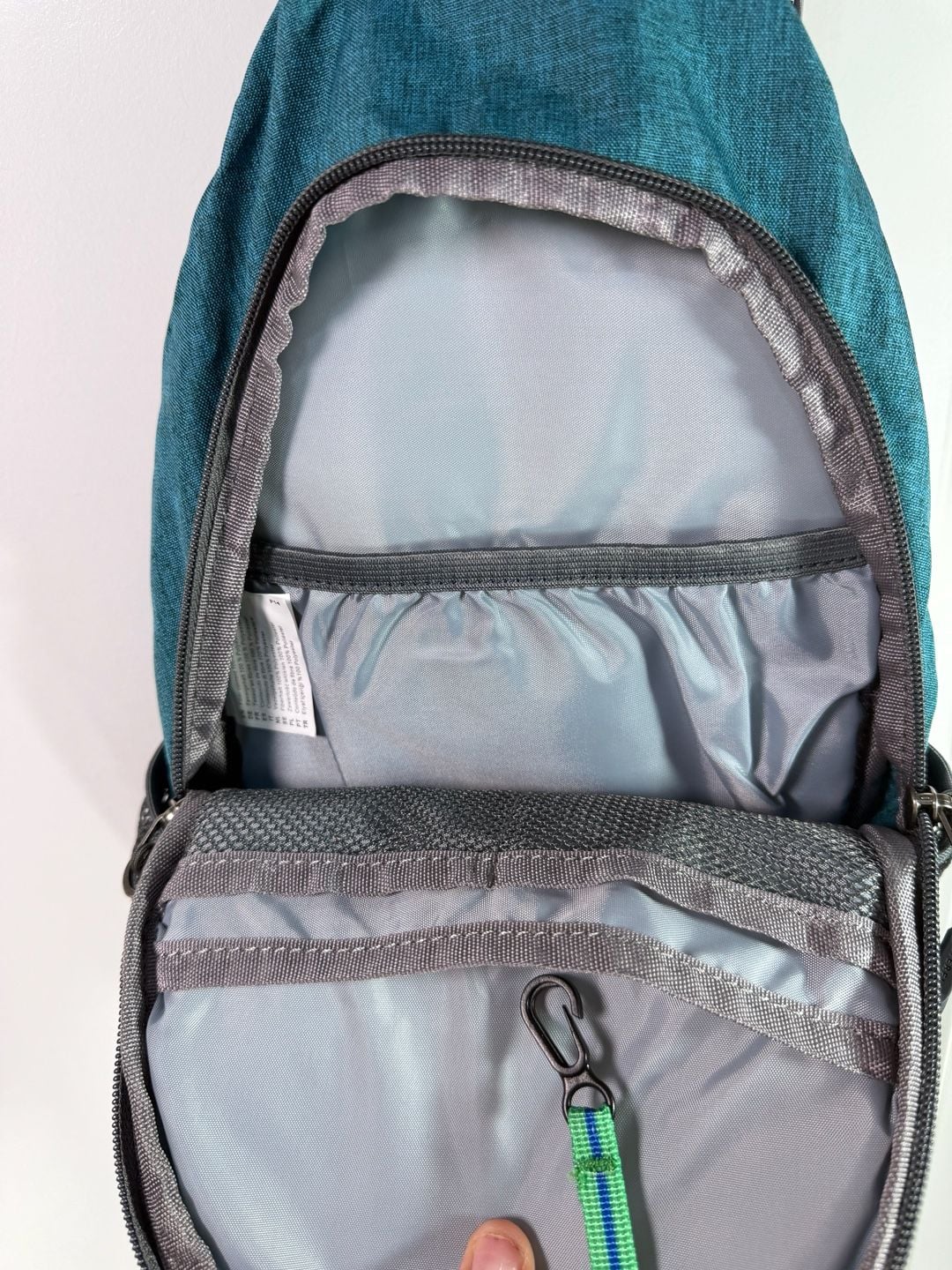 WATERFLY Crossbody Sling Backpack Teal Hiking Daypack 7
