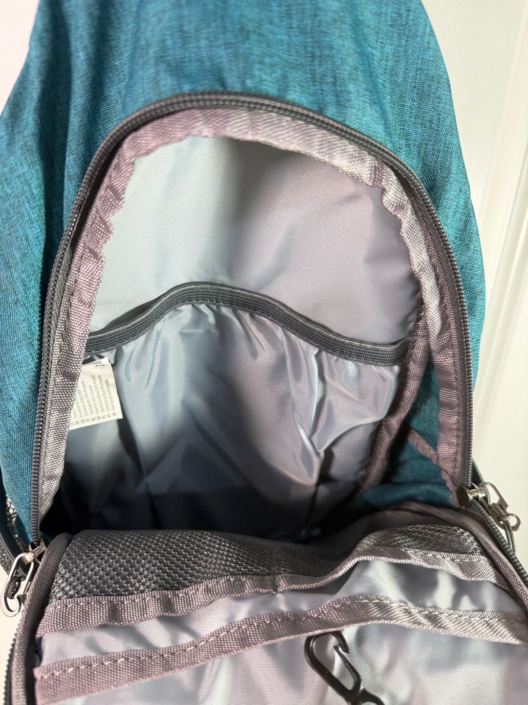 WATERFLY Crossbody Sling Backpack Teal Hiking Daypack 8