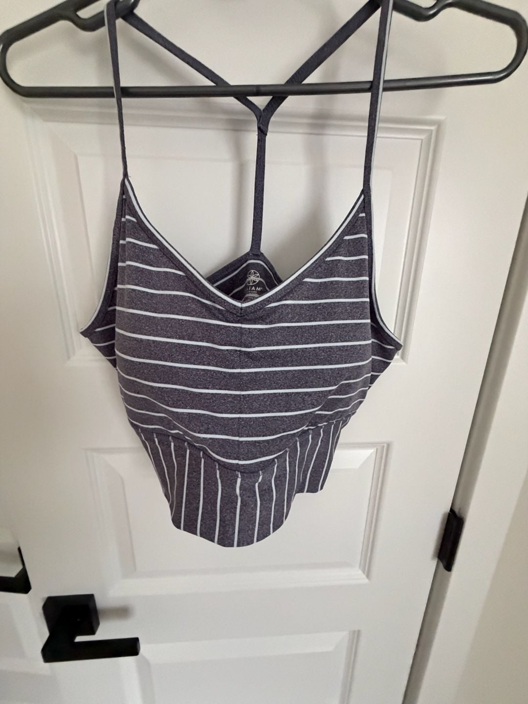 Gaiam striped sports bra 2