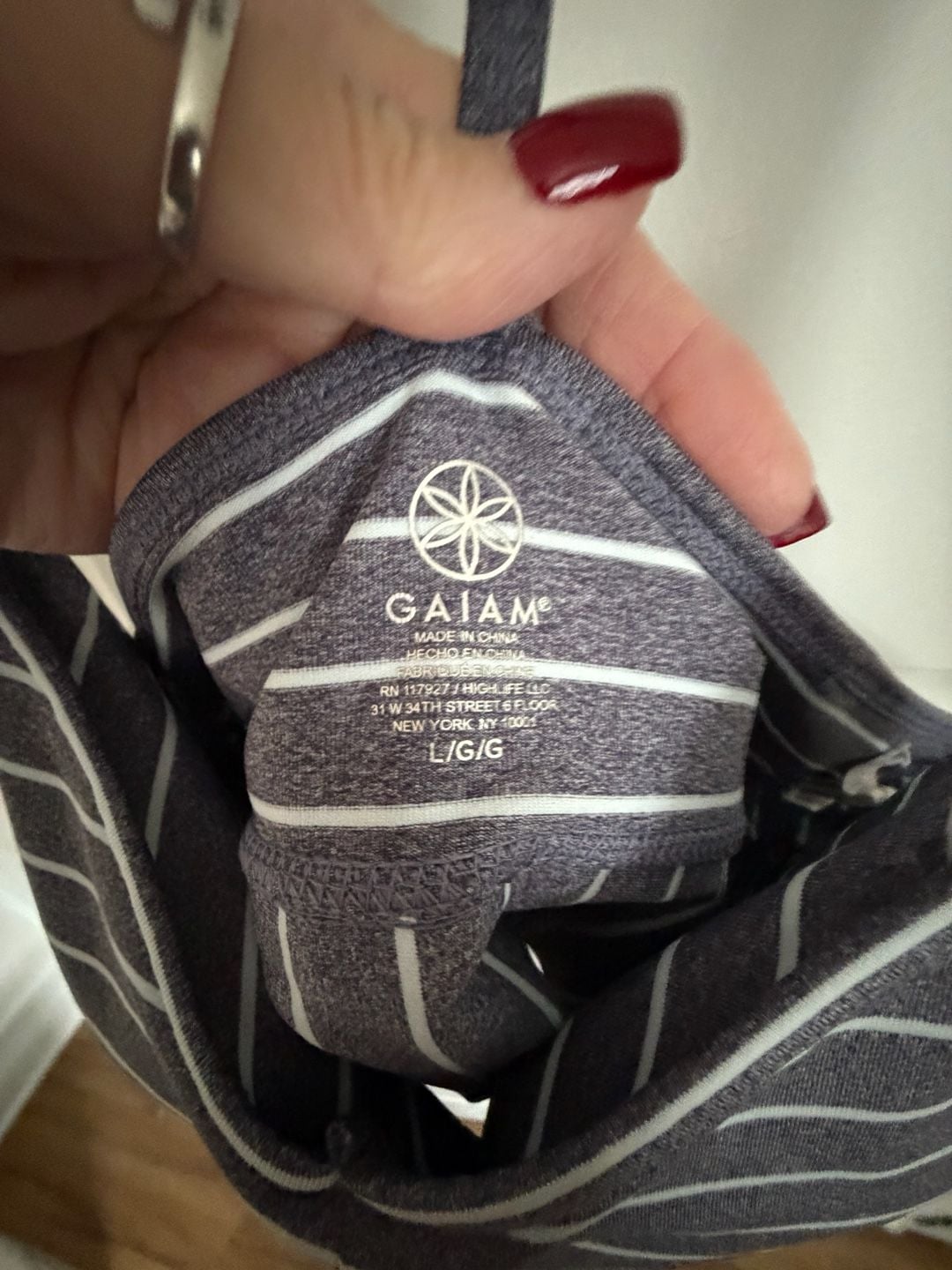 Gaiam striped sports bra 4