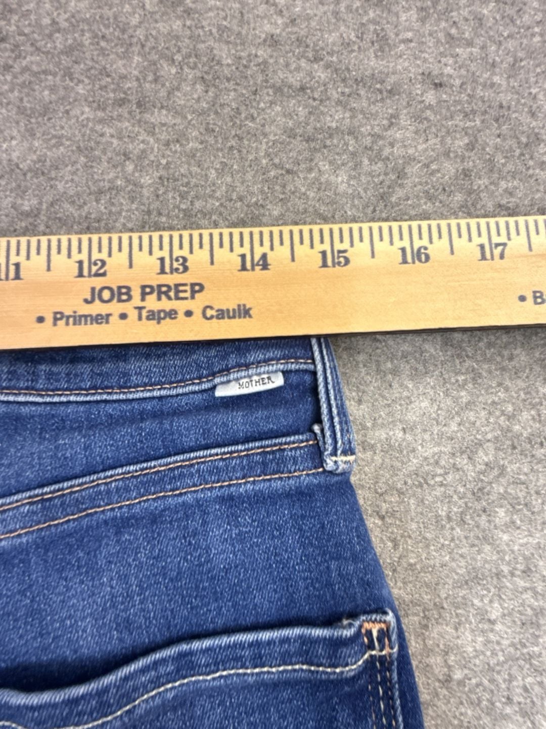 Mother The Pixie Ride Ankle Jeans Size 33 Blue Button Fly Denim 8