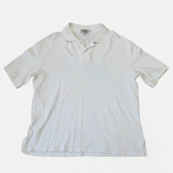 Fred Perry Nigel Cabourn Polo Shirt Size 46 White Cotton