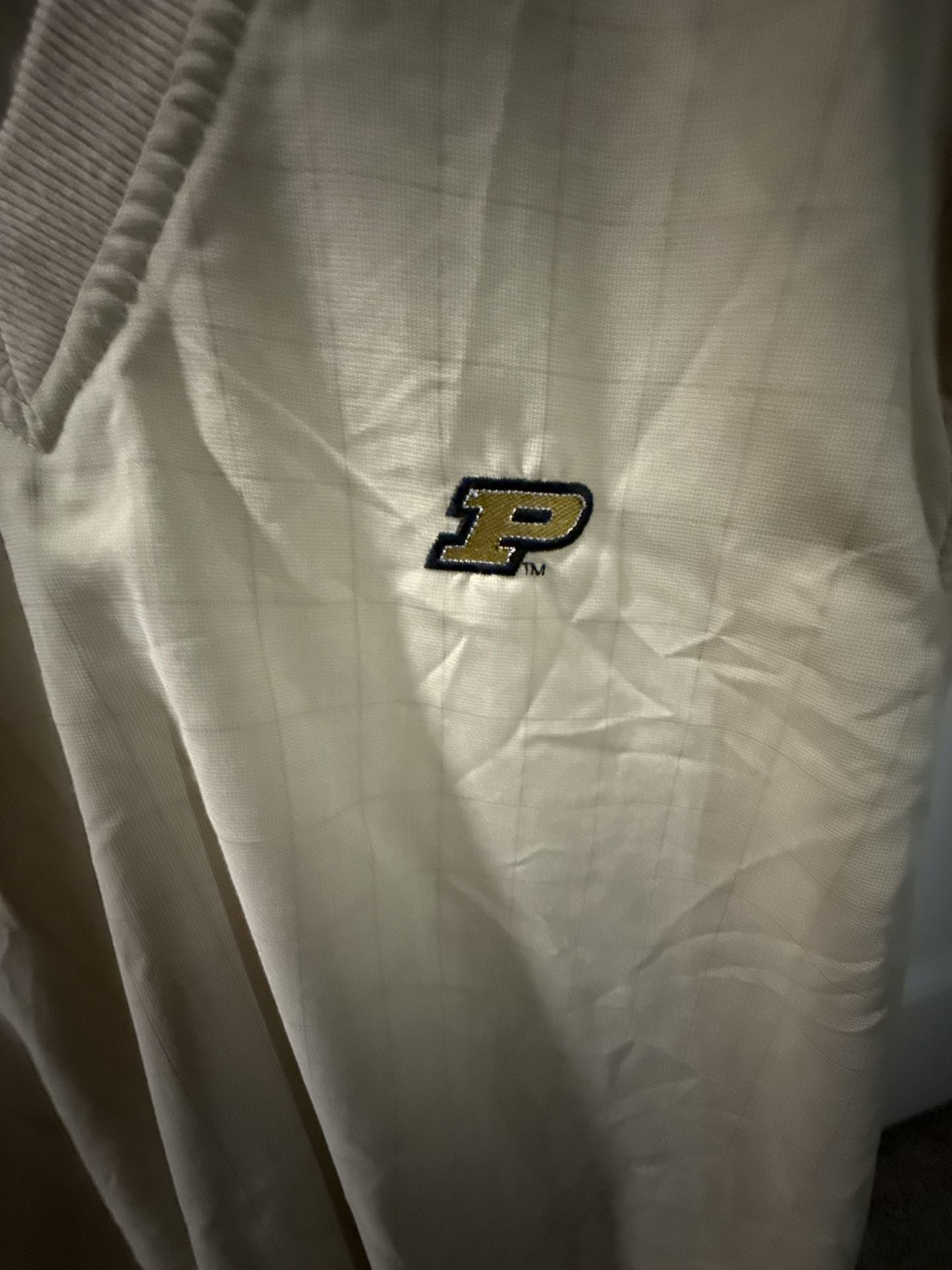 Ashworth Purdue Boilermakers Sweater Vest Size L Beige V-Neck Golf 4