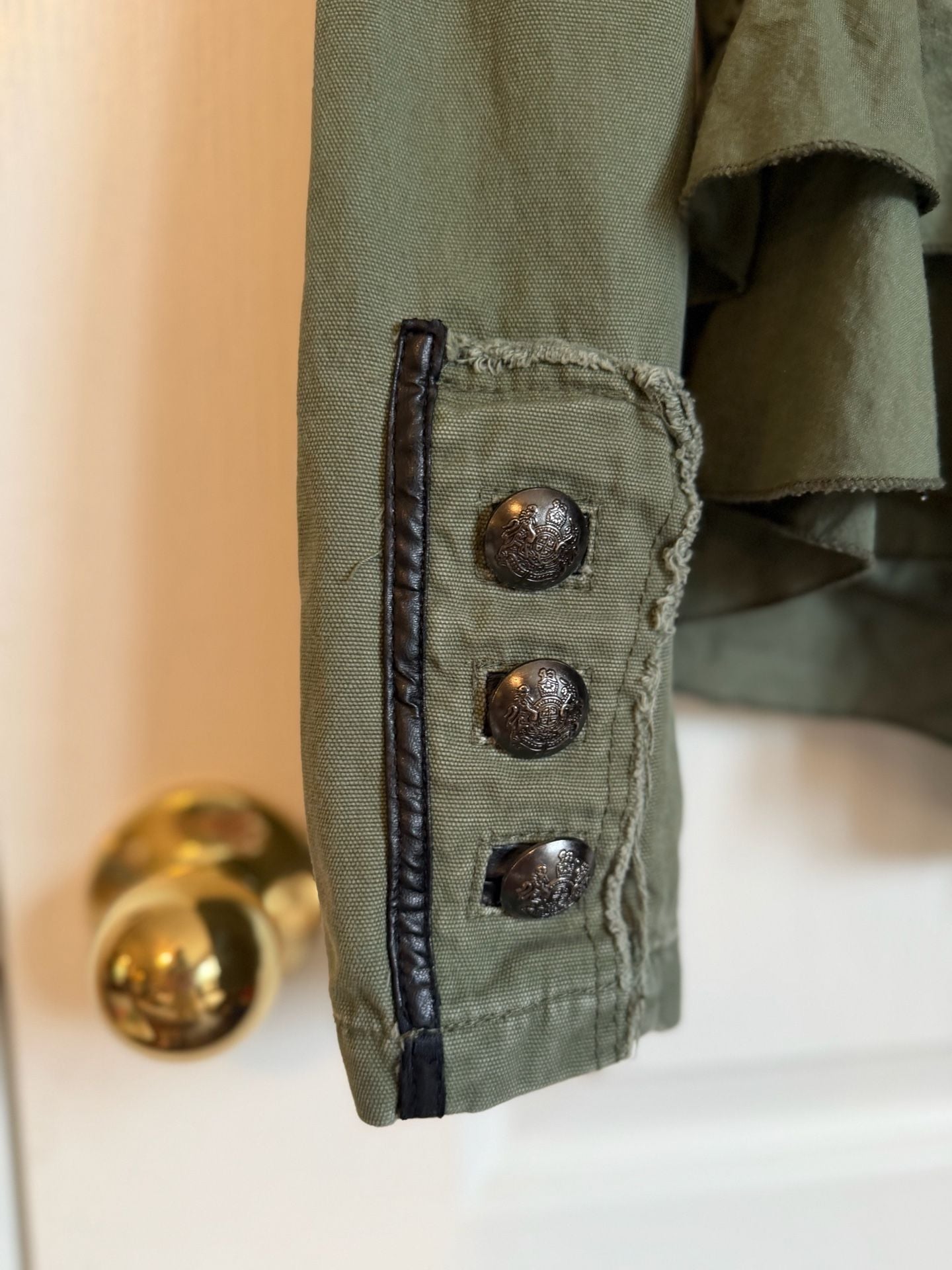 Silver Jeans Green Military Peplum Jacket 4