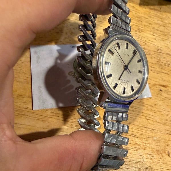 1971 Timex Viscount Automatic Watch Silver auto