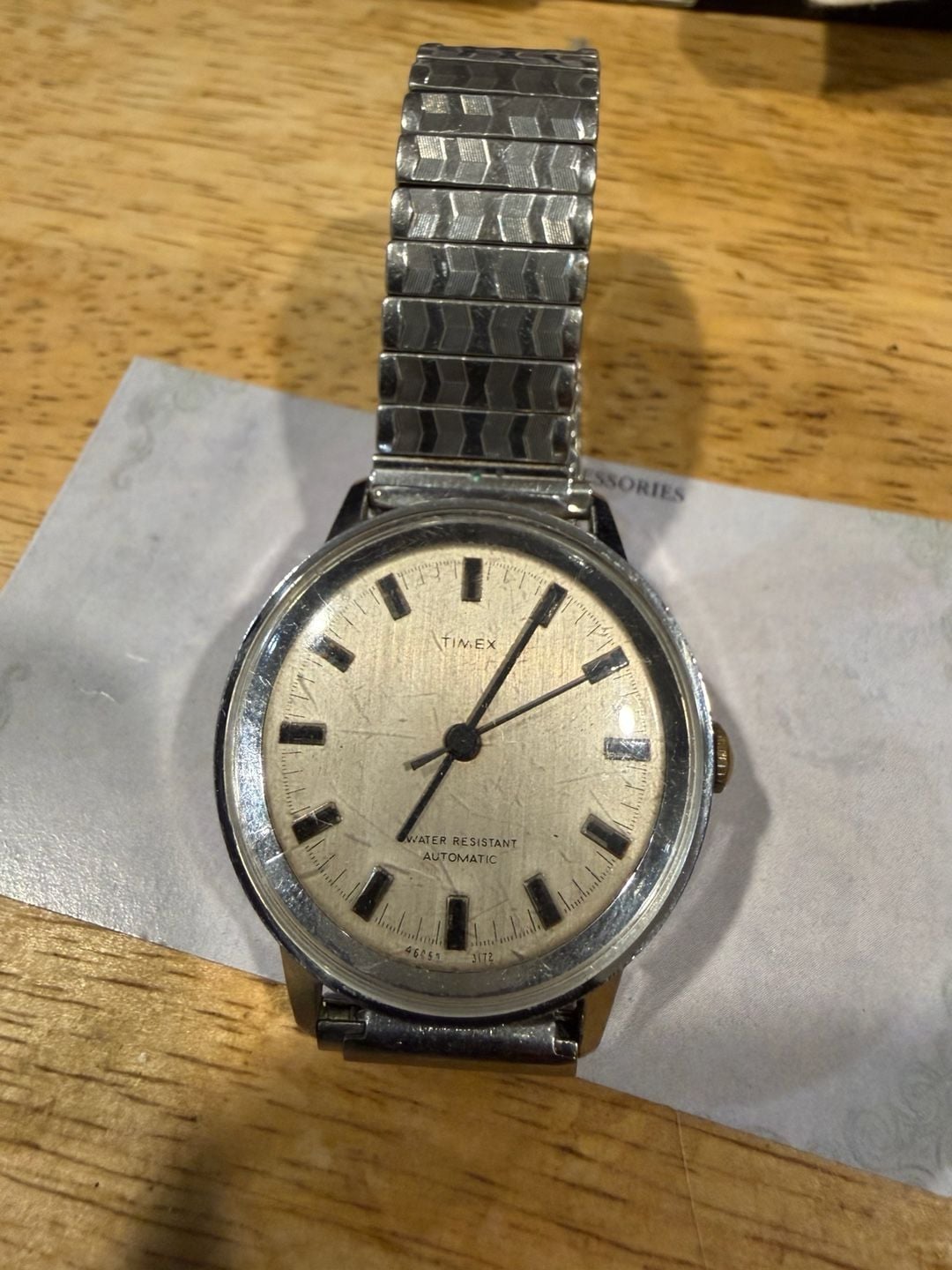 1971 Timex Viscount Automatic Watch Silver auto 4