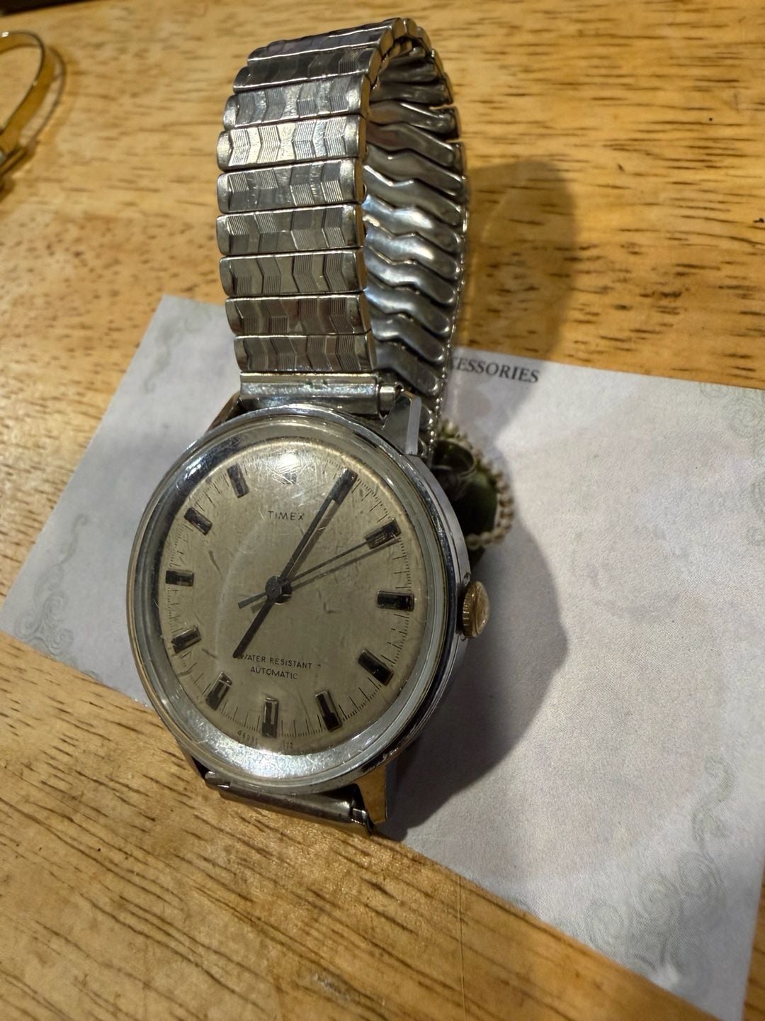 1971 Timex Viscount Automatic Watch Silver auto 5