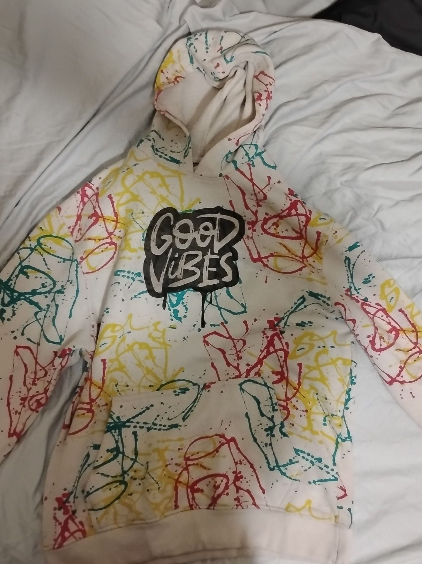 Good Vibes Paint Splatter Hoodie 1