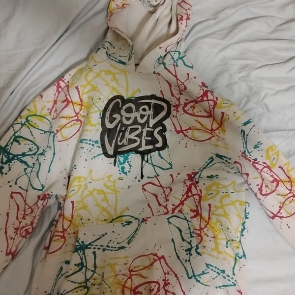 Good Vibes Paint Splatter Hoodie