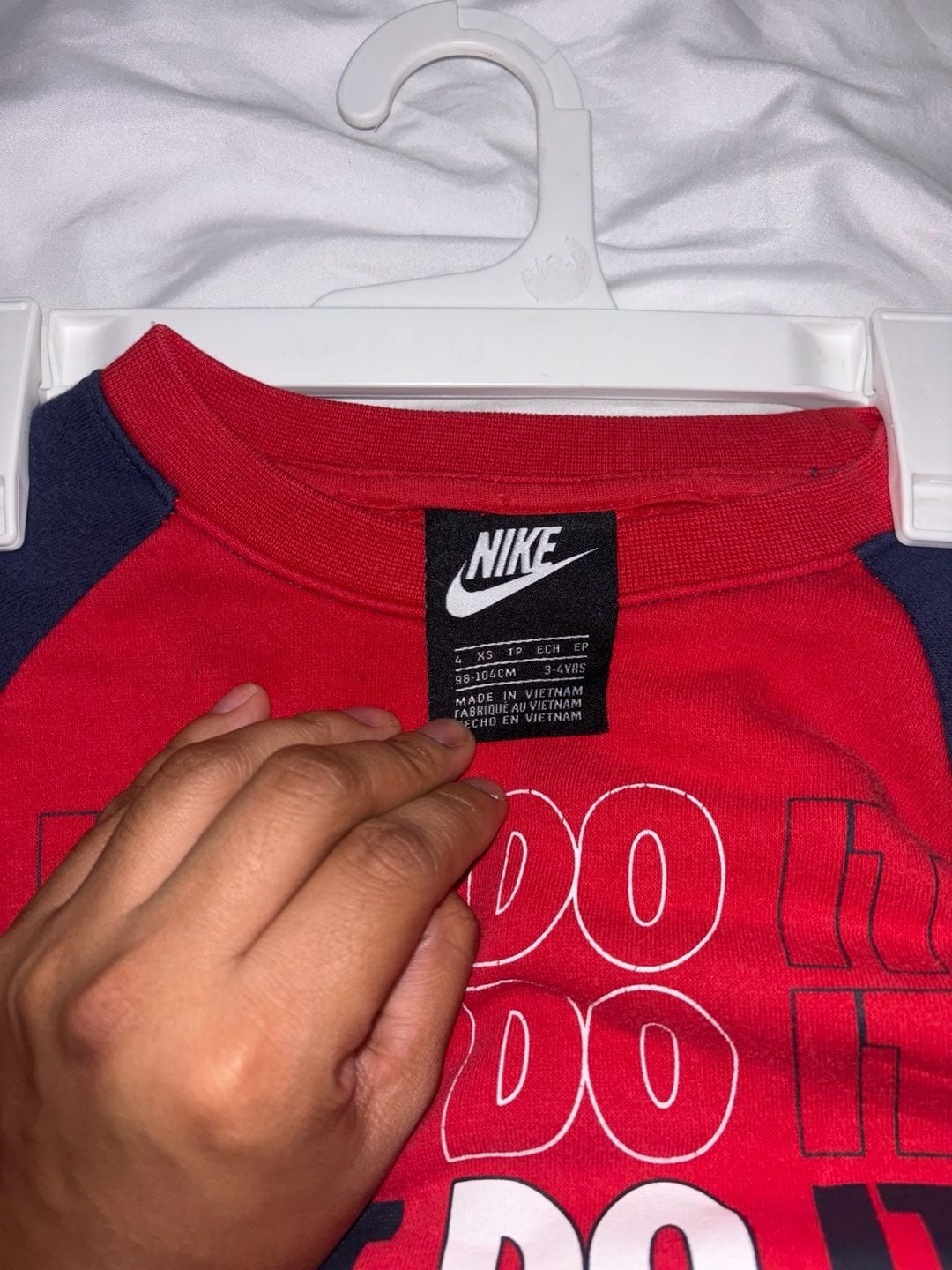 Nike Just Do It Sweatshirt Set Size 3-4YRS Red Blue 1
