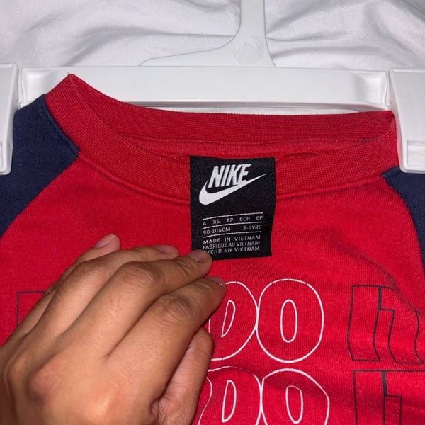 Nike Just Do It Sweatshirt Set Size 3-4YRS Red Blue