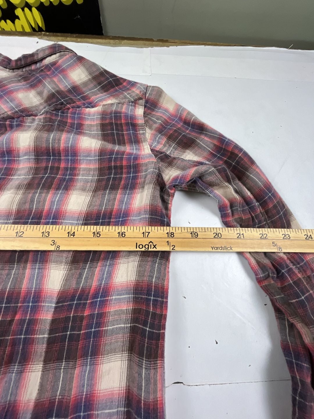 Diesel Plaid Flannel Shirt Dress Size M Red Purple Western Long Sleeve OF 7