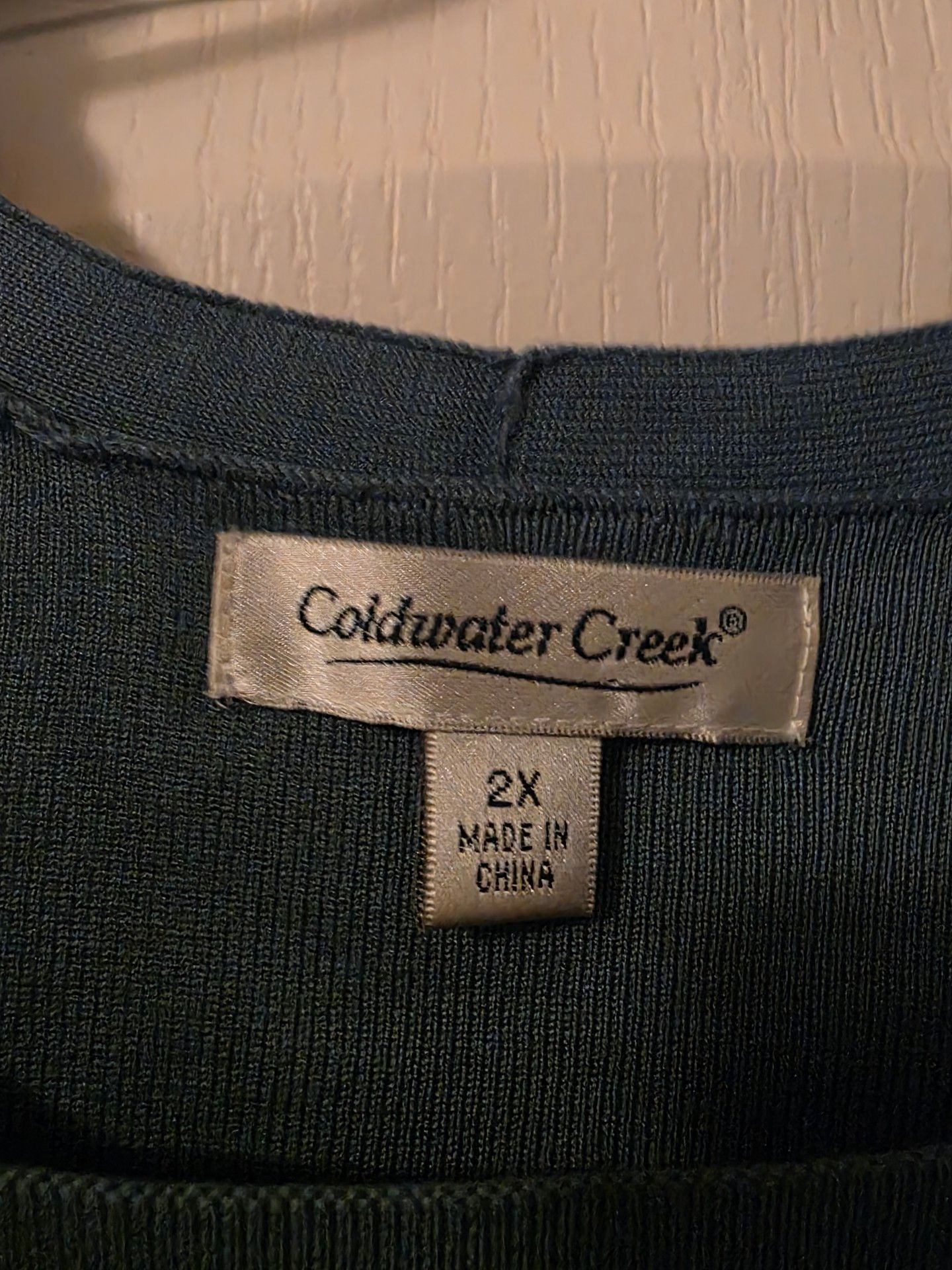 Coldwater Creek Tank Top Size 2X Steel Blue Silk Blend Knit Sleeveless Shirt 3