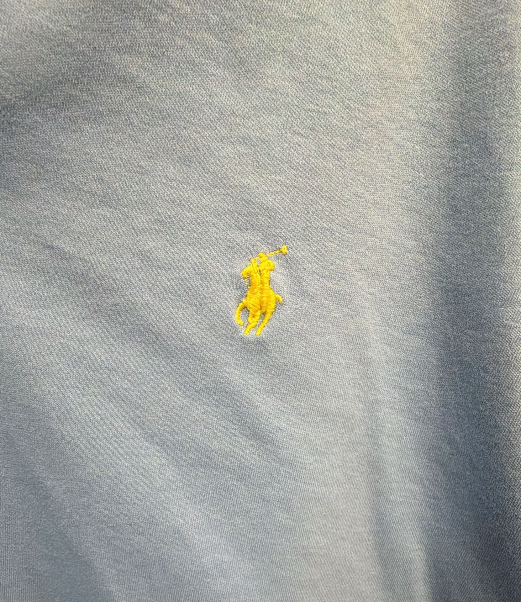 Polo Ralph Lauren Polo Shirt Size L Light Blue Yellow Pony Cotton 3