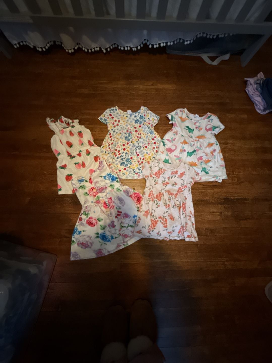 Toddler Girls Summer Dress Lot Of 5 Assorted Prints 1