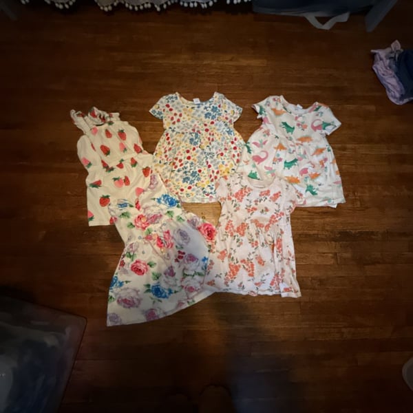 Toddler Girls Summer Dress Lot Of 5 Assorted Prints