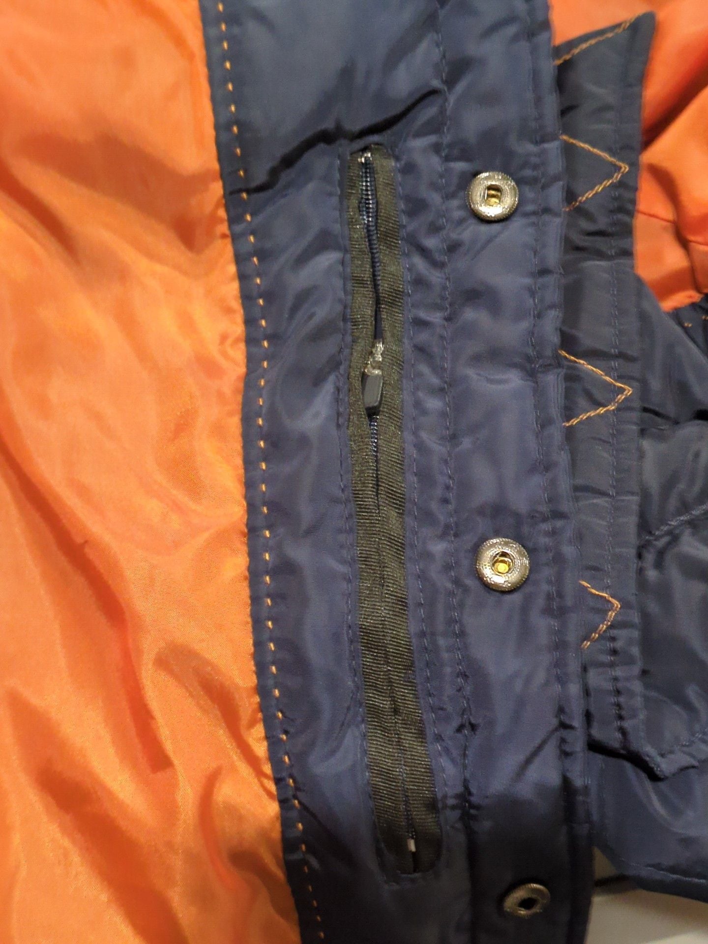 Rainforest Quilted Shirt Jacket Size M Navy Orange Shacket 7
