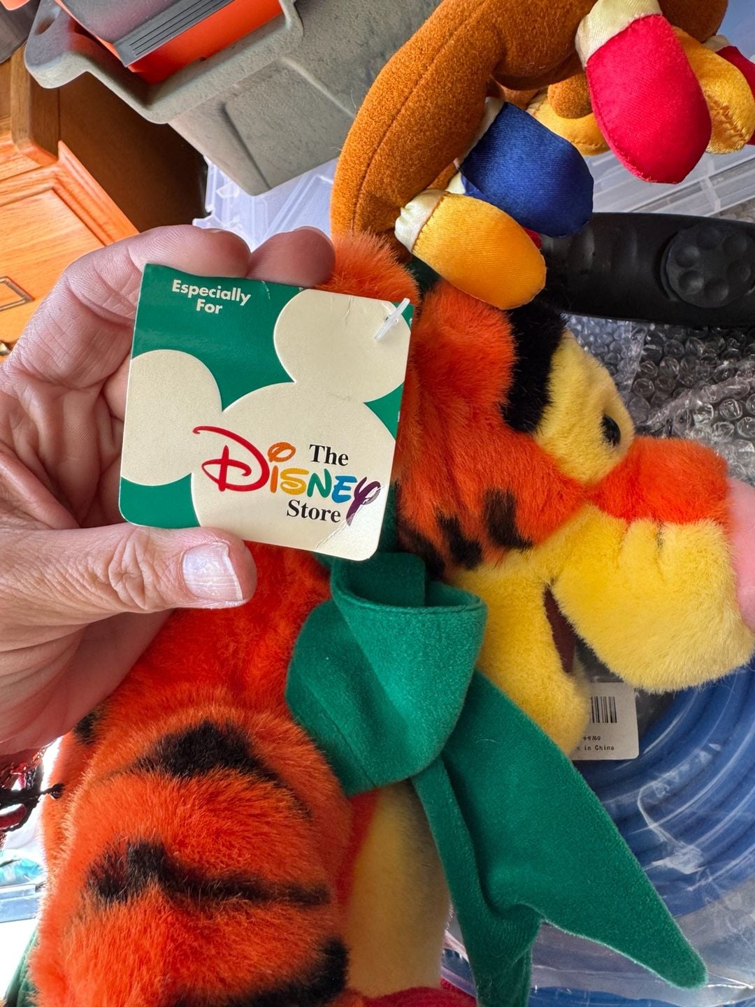 Vintage Disney Store Reindeer Tigger 14 Inch Christmas Plush 5