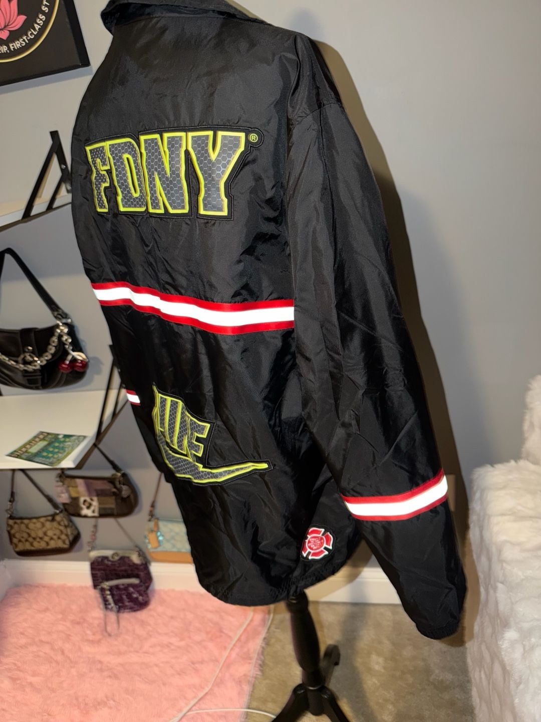 Nike FDNY Coaches Jacket Black 5
