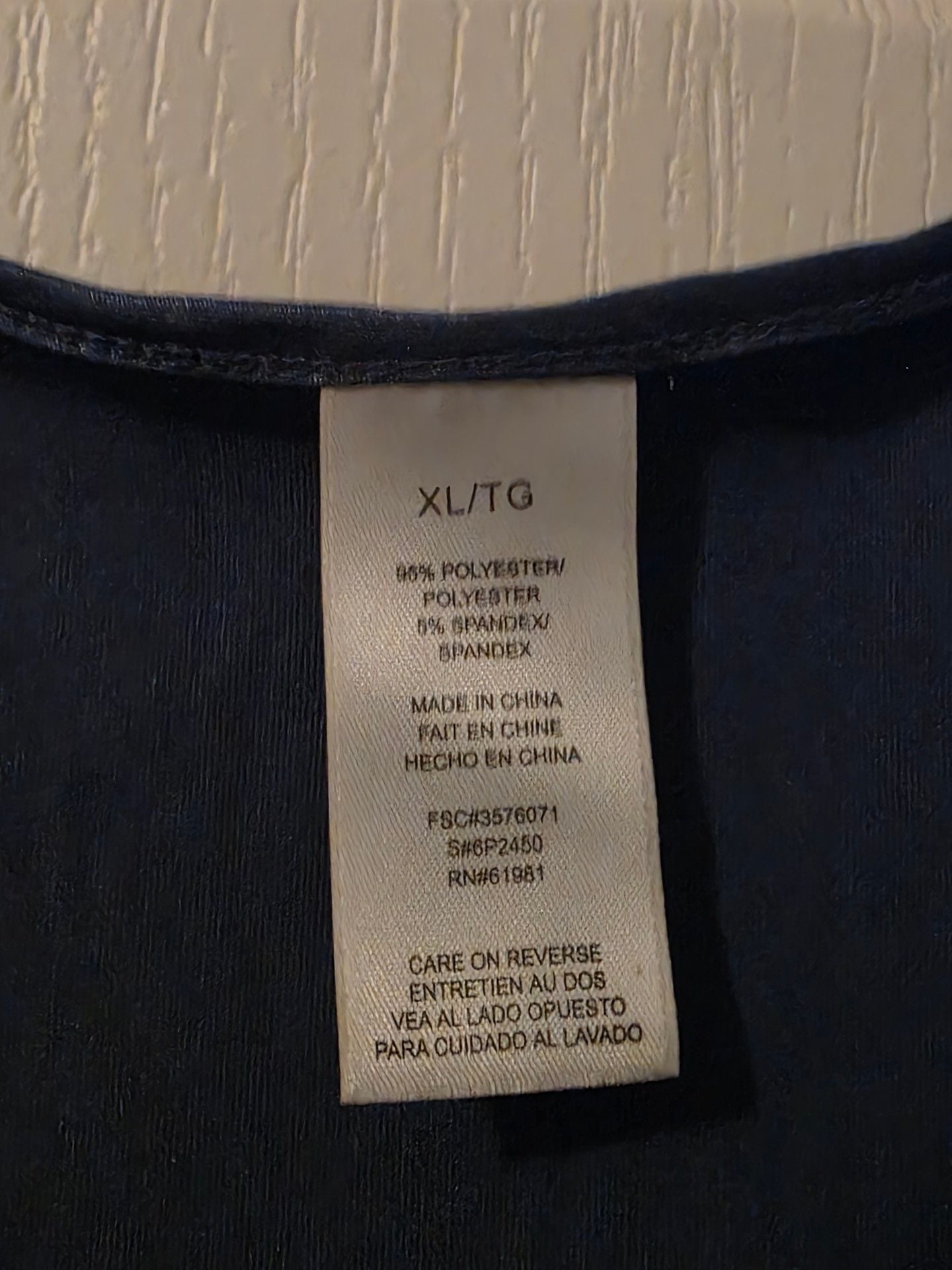 Woman Within Perfect V-Neck Shirt Size XL Steel Blue Henley Satin Trim 3