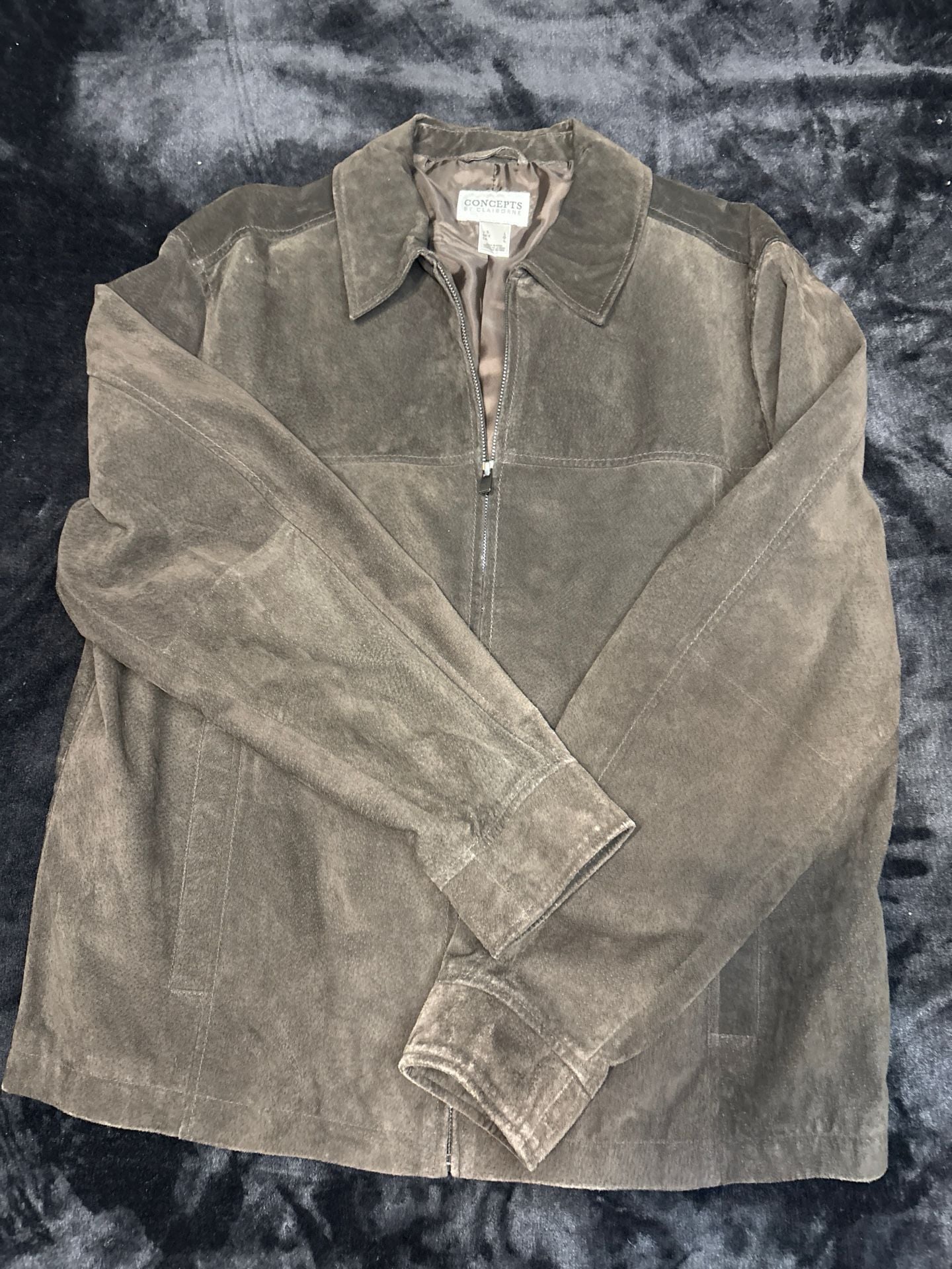 Concepts By Claiborne Suede Jacket Brown 1