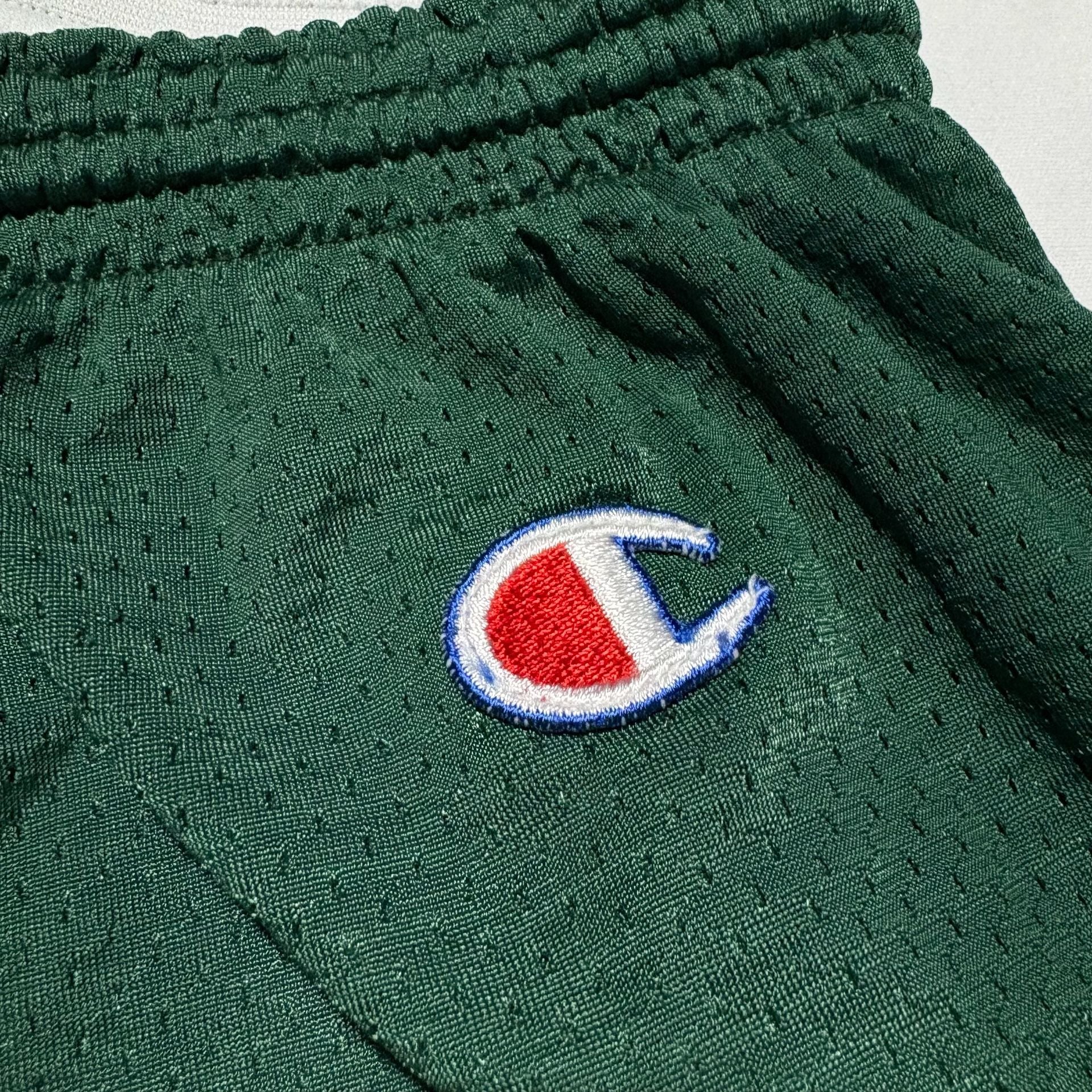 Vtg 90s Champion Mesh Shorts Mens XL Green SUNY Brockport College 7