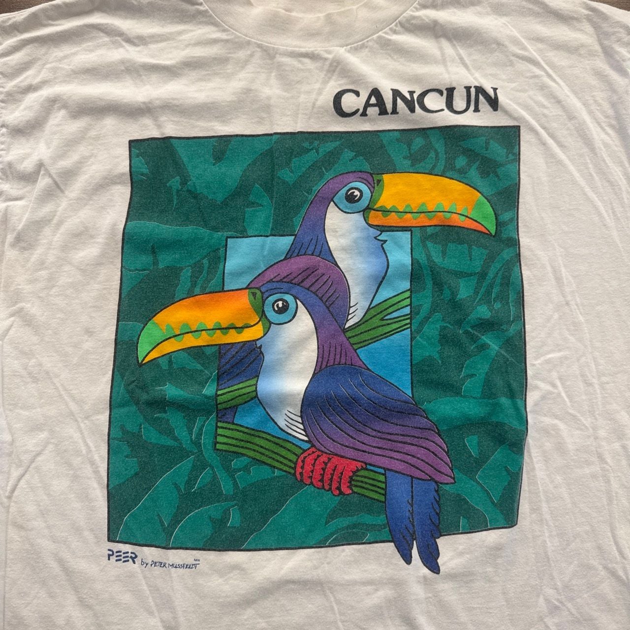 Vintage Peter Mussfeldt Cancun Toucan T-Shirt 3