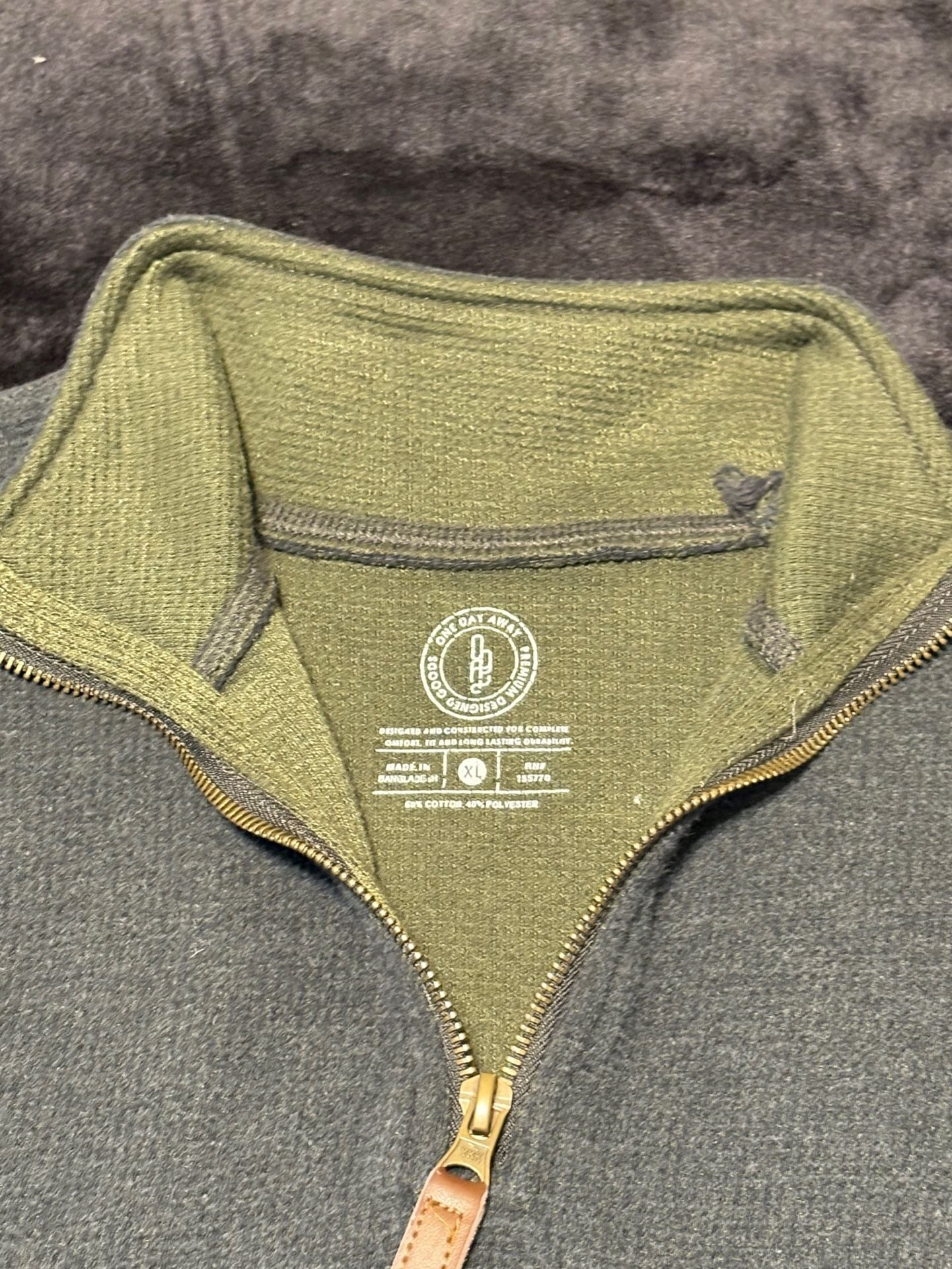 One Day Away 1/4 Quarter Zip Pullover Sweater Dark Gray 3