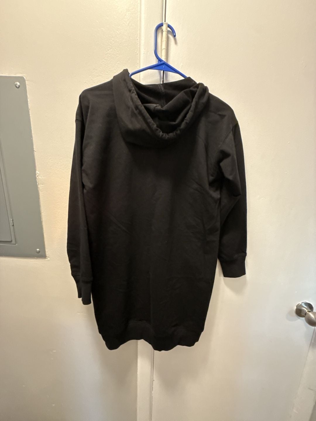 Michael Michael Kors Embellished Logo Cotton Hoodie Dress Size S Black 5
