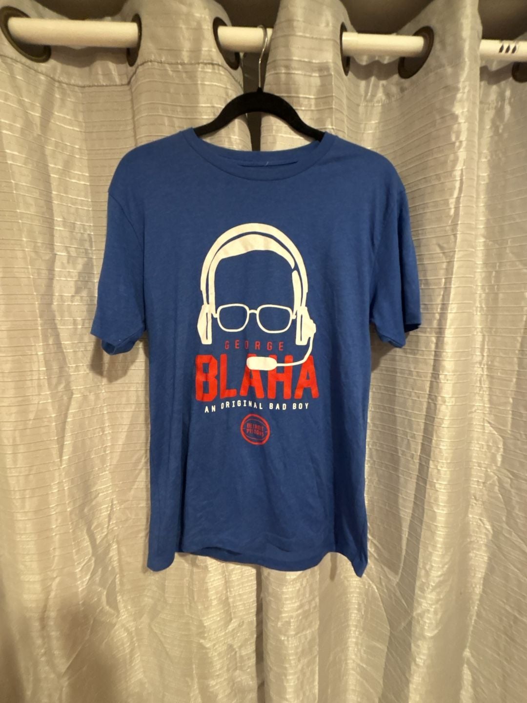 YourCo George Blaha Detroit Pistons T-Shirt Size Medium Blue 2