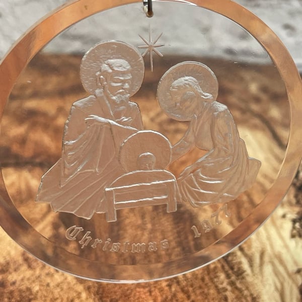 Ball Corp A Medley Of Carols The Nativity 1977 Christmas Ornament
