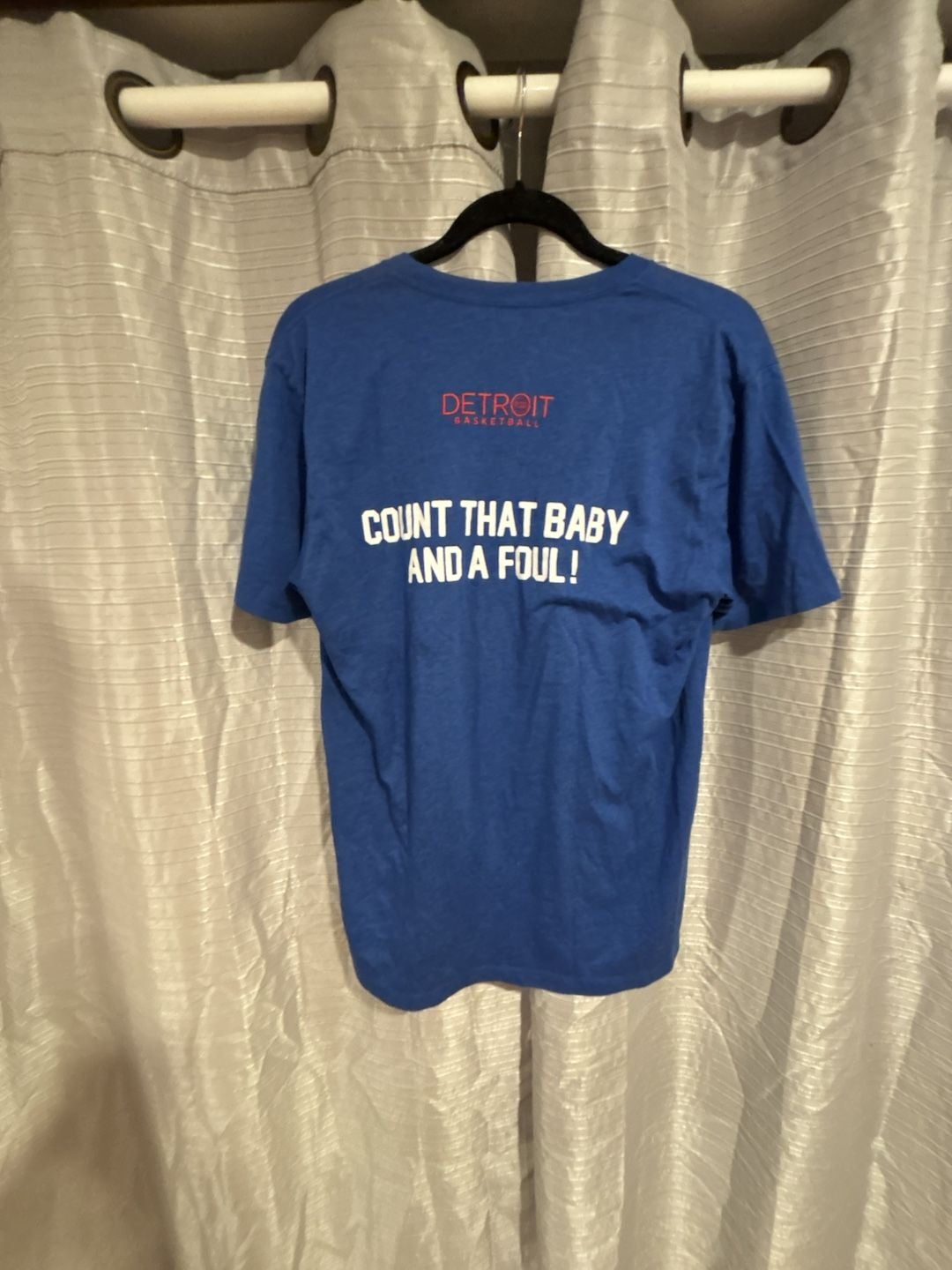 YourCo George Blaha Detroit Pistons T-Shirt Size Medium Blue 5