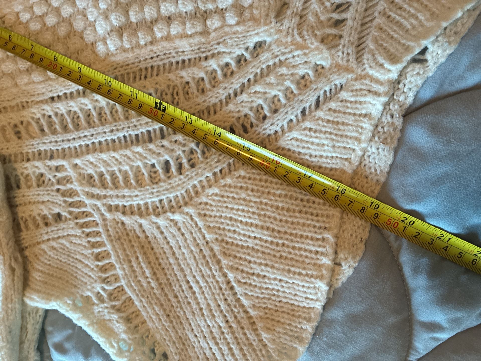 Free People Snowball Sweater Size S Ivory Wool Blend Open Knit A806 10