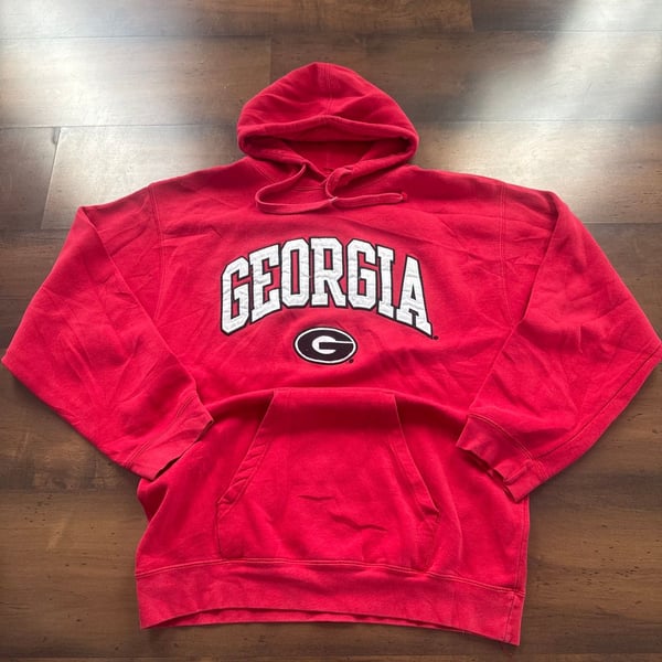 Heisman By Reebok Georgia Bulldogs Hoodie Red Size Small